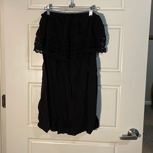 Off the Shoulder Black Dress